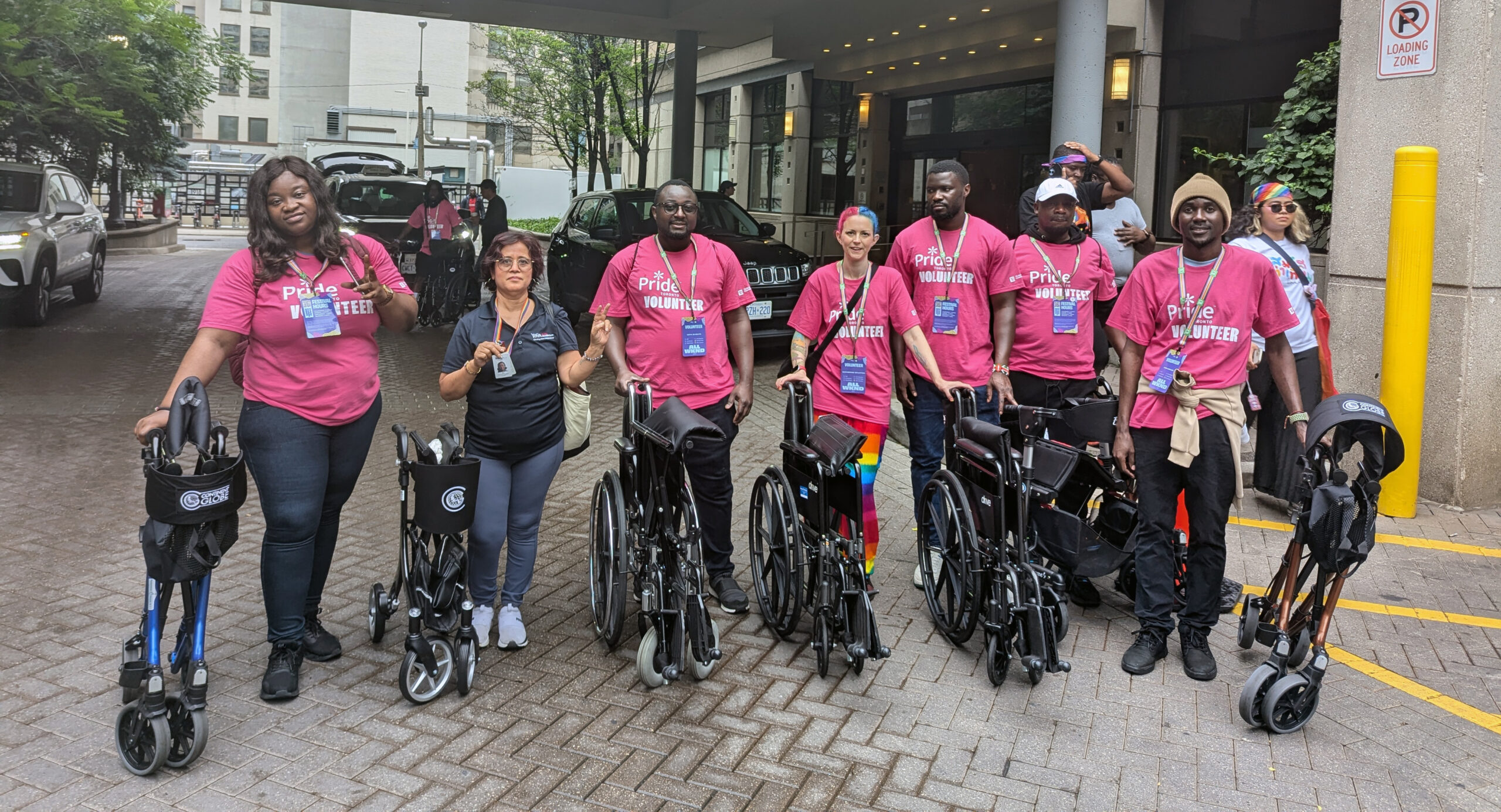PSW volunteers during the 2024 Pride Parade in Toronto