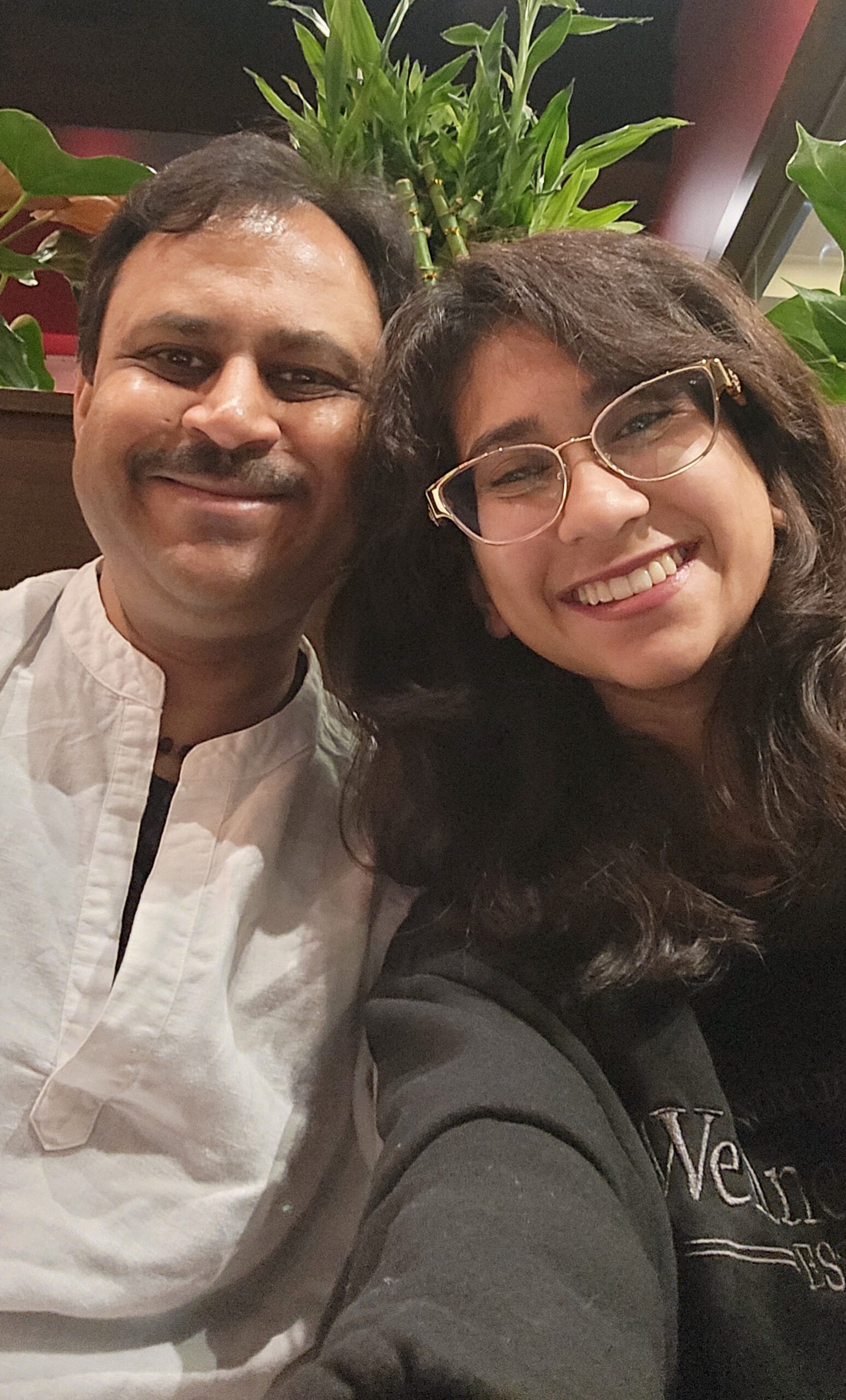 Ananya with her father Susheel Pawtey, an Occupational Therapist at VHA.